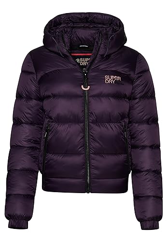 Superdry Damen Sports Bomberjacke mit Steppung Nachtschatten Lila 36 von Superdry