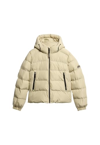 Superdry Damen Sports Steppjacke mit Kapuze Pelikan Beige 38 von Superdry