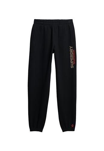 Superdry Damen Sportswear Boyfriend Jogger Anzughose, Black, 44 von Superdry