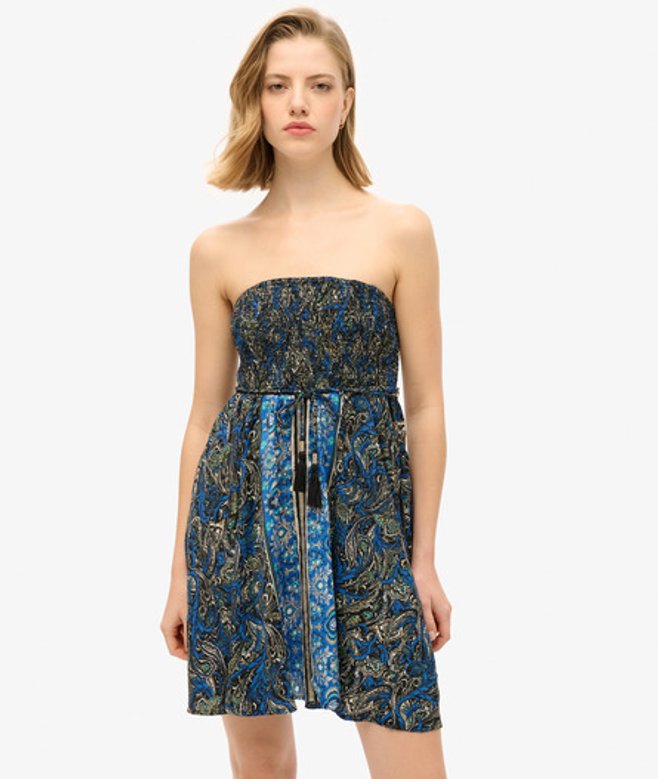 Superdry Damen Bandeau-kleid Marineblau - Größe: 42 von Superdry