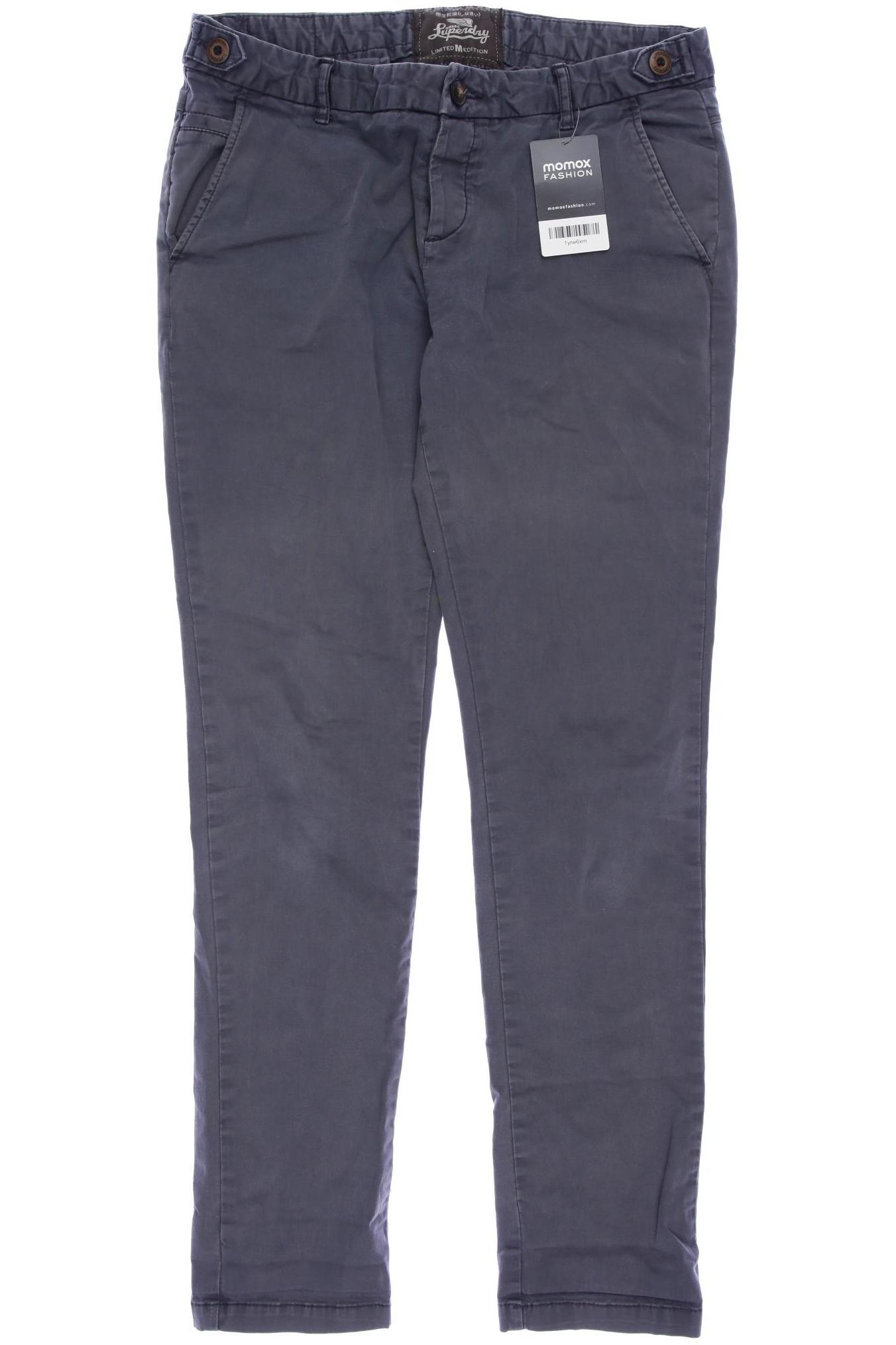 Superdry Damen Stoffhose, grau von Superdry