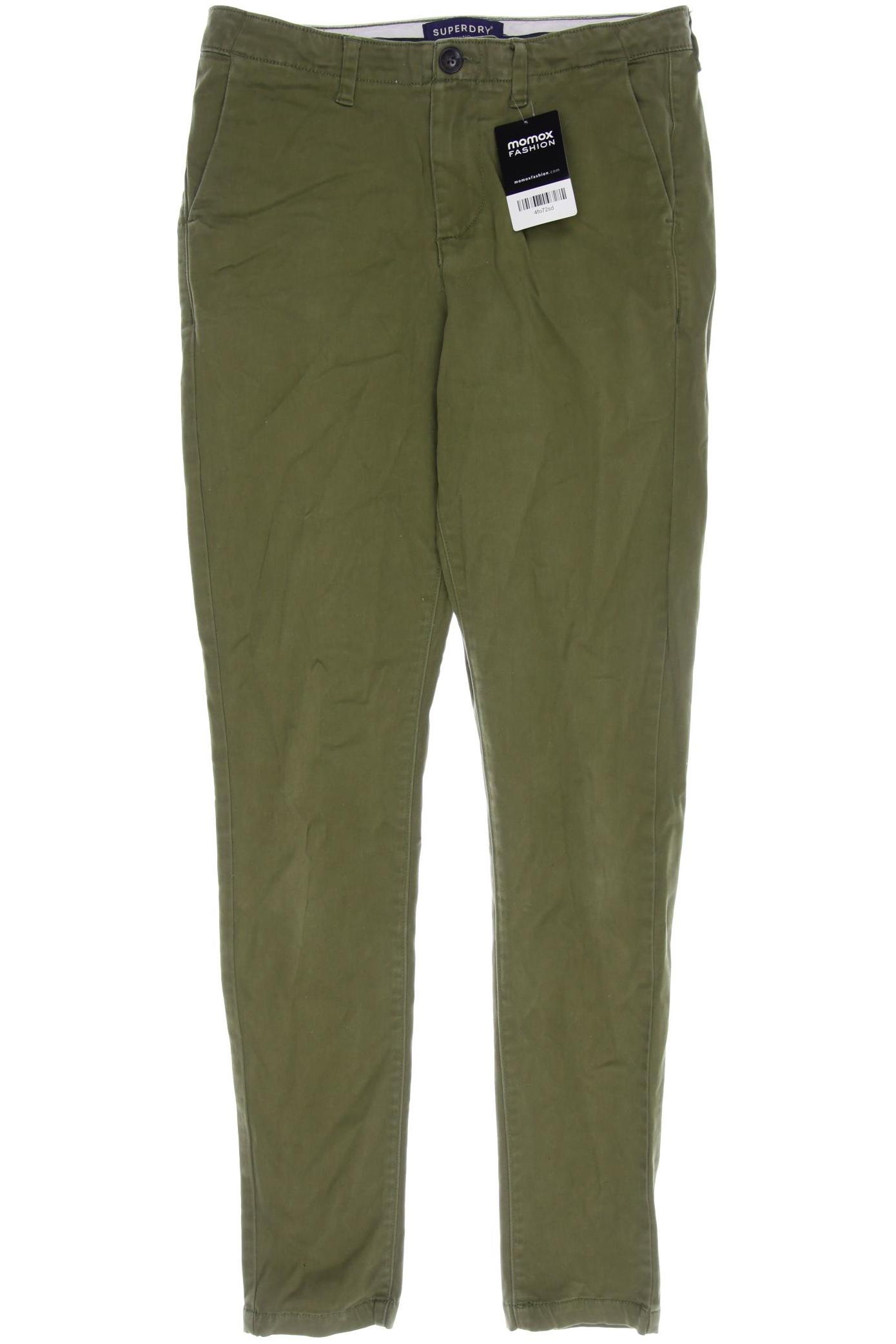 Superdry Damen Stoffhose, grün von Superdry