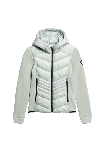 Superdry Damen Storm Fleecejacke mit Kapuze Puritanisches Grau 40 von Superdry