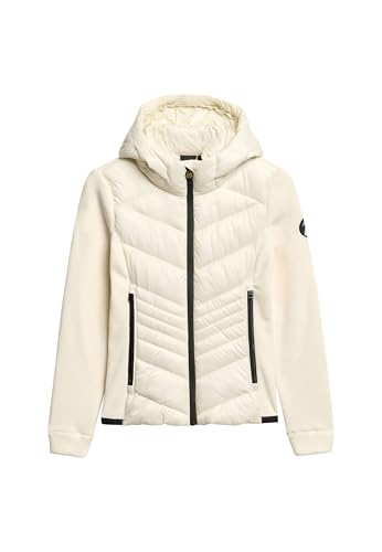 Superdry Damen Storm Fleecejacke mit Kapuze Wollweiß 38 von Superdry