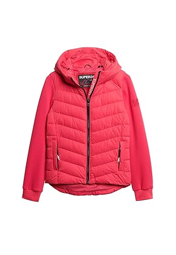 Superdry Damen Storm Hybrid Steppjacke mit Kapuze Aktiv Pink 40 von Superdry