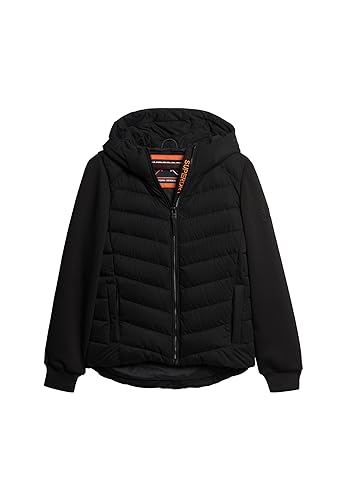 Superdry Damen Storm Hybrid Steppjacke mit Kapuze Schwarz 36 von Superdry