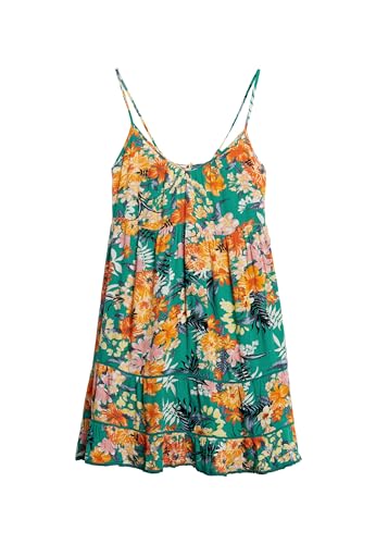 Superdry Damen Strand-Minikleid mit Spaghettiträgern Bali Blau Anemone 42 von Superdry