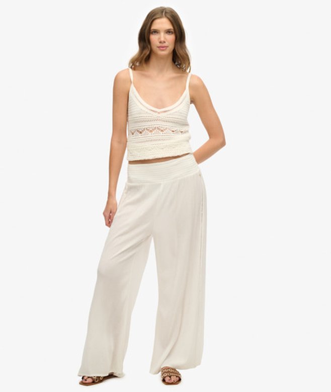 Superdry Damen Strandhose White - Größe: 40 von Superdry