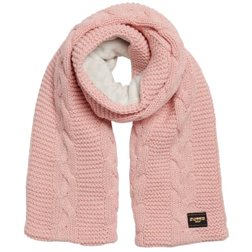 Superdry Damen Strickschal mit Zopfmuster Pink Gesprenkelt 1SIZE von Superdry