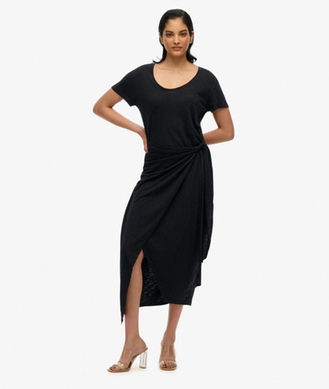 Superdry Damen Strukturiertes Midi-wickelkleid Black - Größe: 42 Superdry Damen Strukturiertes Midi-wickelkleid Black - Größe: 42 von Superdry