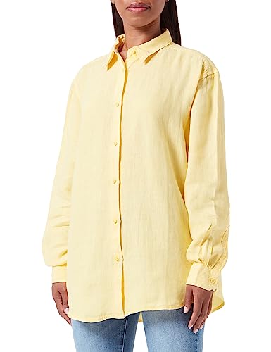 Superdry Damen Studios Casual Linen BF Shirt Kapuzenpullover, Mimosa Orange, 36 von Superdry