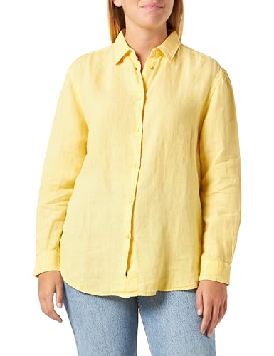 Superdry Damen Studios Casual Linen BF Shirt Kapuzenpullover, Mimosa Orange, 36 von Superdry