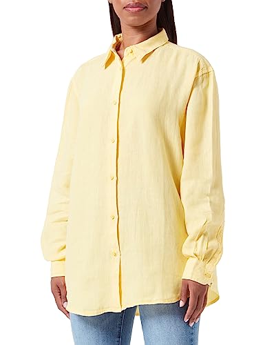 Superdry Damen Studios Casual Linen BF Shirt Kapuzenpullover, Mimosa Orange, 40 von Superdry