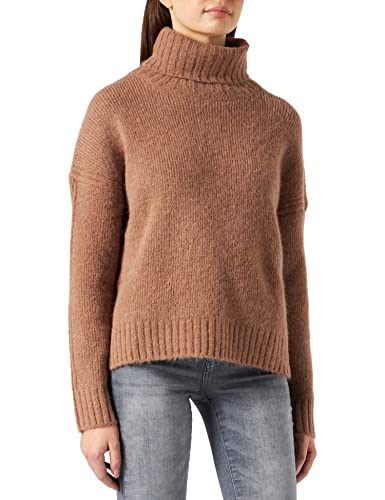 Superdry Damen Studios Chunky ROLL Neck Pullover Sweater, Camel, S von Superdry