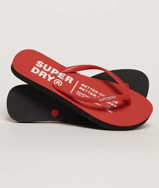 Superdry Damen Studios Flip-flops Rot - Größe: L von Superdry