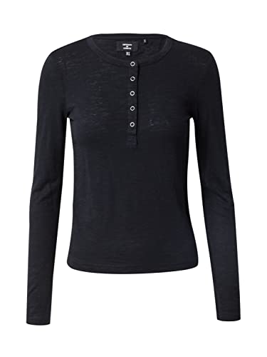 Superdry Damen Studios Henley Kapuzenpullover, schwarz, 42 von Superdry