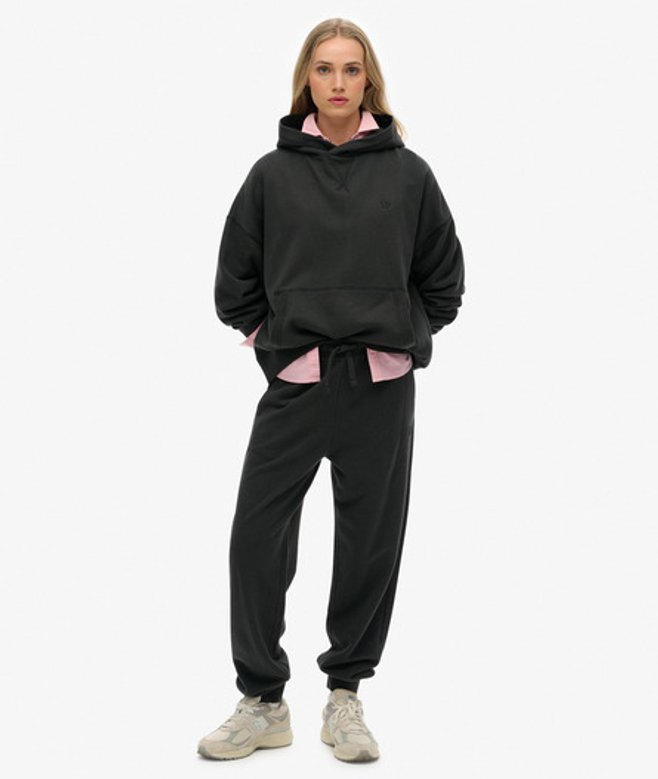 Superdry Damen Studios Jogginghose mit Bündchen Dark Grey - Größe: 36 von Superdry