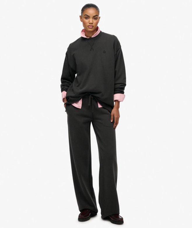 Superdry Damen Studios Jogginghosen Dark Grey - Größe: 42 von Superdry