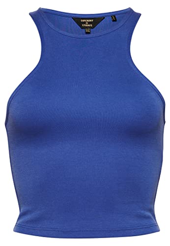 Superdry Damen Studios Racer-Tanktop aus Jersey Kobaltblau 40 von Superdry