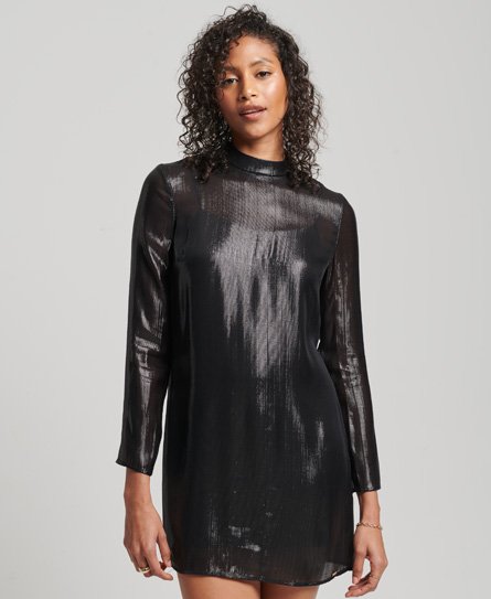 Superdry Women's Studios Sparkle Kleid Schwarz - Größe: 36 von Superdry