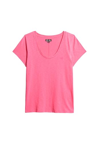 Superdry Damen Studios T-Shirt mit tiefem Ausschnitt Azalea Pink 44 von Superdry