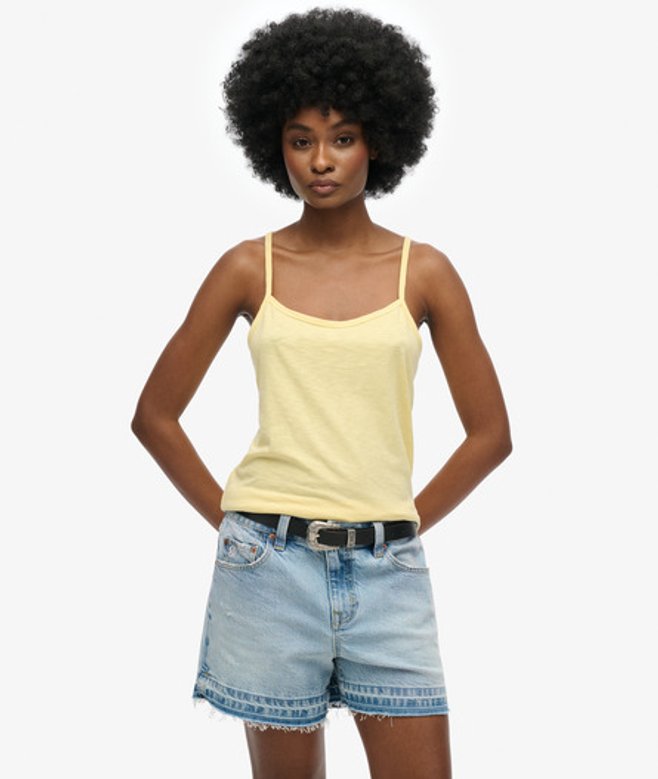 Superdry Damen Studios Tanktop mit Trägern Gelb - Größe: 38 von Superdry