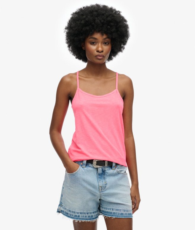 Superdry Damen Studios Tanktop mit Trägern Pink - Größe: 42 von Superdry