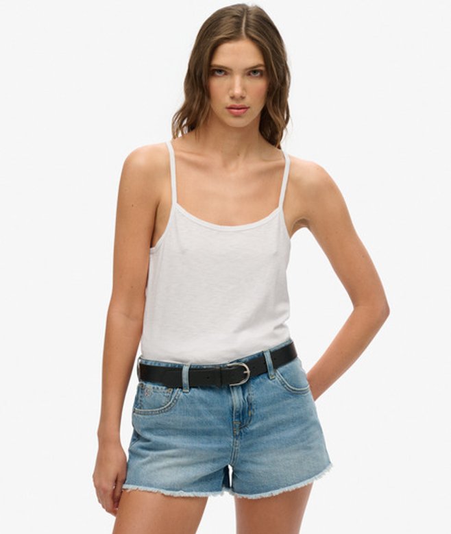 Superdry Damen Studios Tanktop mit Trägern Weiß - Größe: 38 von Superdry