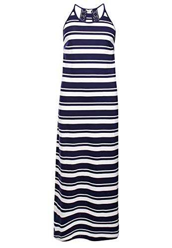 Superdry Damen Summer Maxikleid mit Streifen Atlantik Marineblau 36 von Superdry