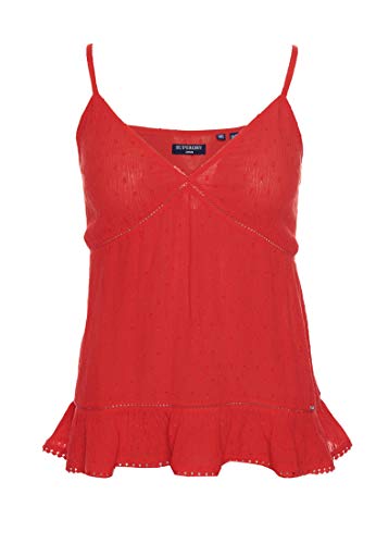 Superdry Damen Summer Trägertop mit Spitze Apfelrot 38 von Superdry