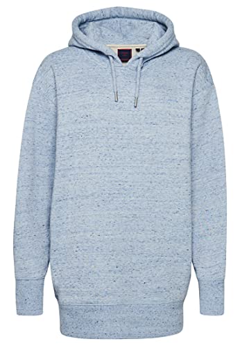 Superdry Damen Sweatkleid aus Bio-Baumwolle mit gesticktem Logo, La Blue Marl, X-Klein von Superdry