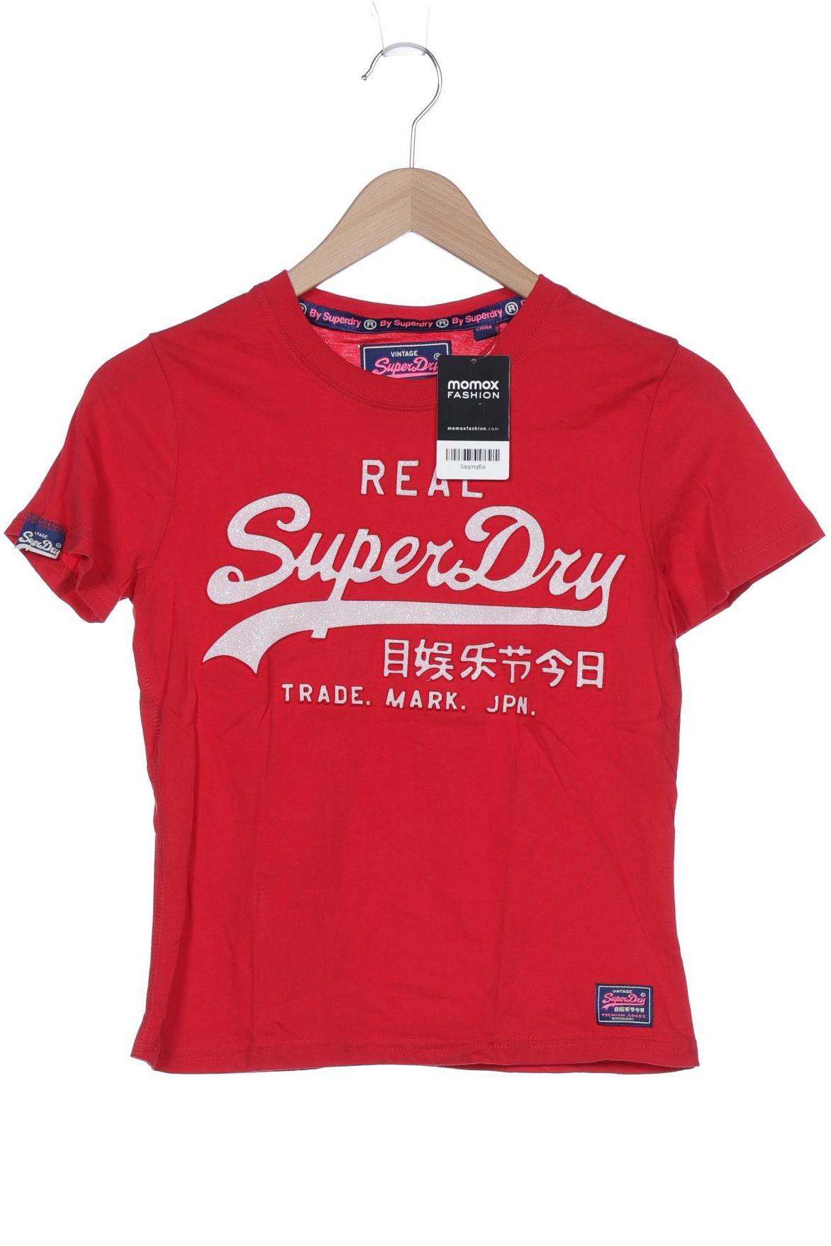 Superdry Damen T-Shirt, rot, Gr. 34 von Superdry