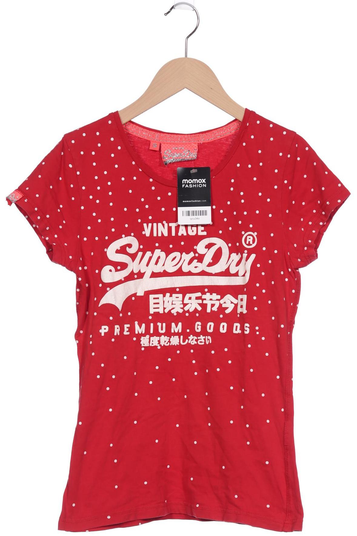 Superdry Damen T-Shirt, rot, Gr. 36 von Superdry