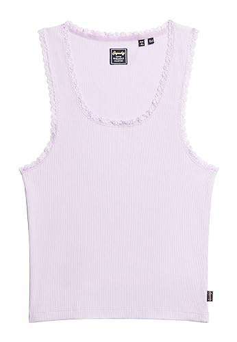 Superdry Damen T-Shirt Typ Weste Hemd, violett (Palma Violet), Small von Superdry