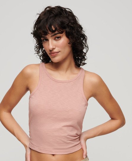 Superdry Damen Tanktop mit Raffung Pink - Größe: 44 von Superdry