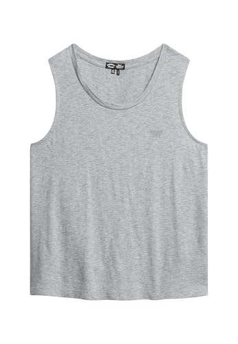 Superdry Damen Tanktop mit weitem Rundhalsausschnitt Gedämpftes Grau Meliert 36 von Superdry