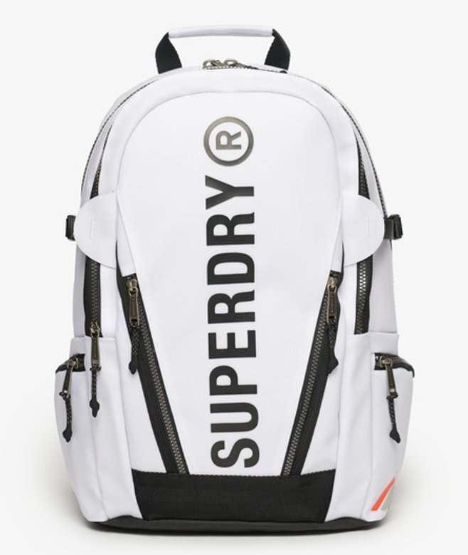 Superdry Damen Weiß Tarp Rucksack Logo Druck, Größe: Einheitsgröße von Superdry