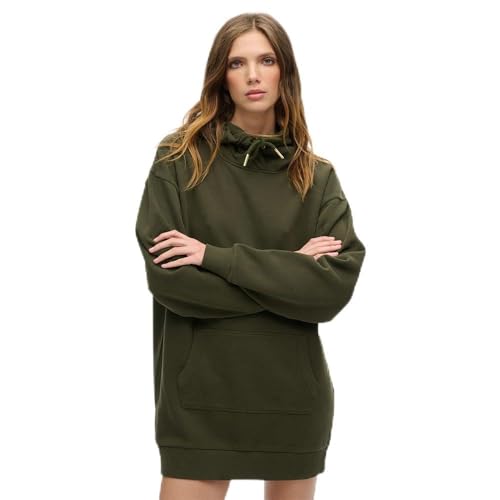 Superdry Damen Tattoo Strass Hood Dress Kleid, grün (Army Khaki), 36-42 von Superdry