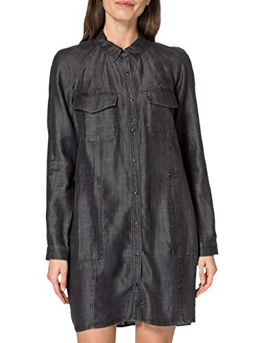 Superdry Damen Tencel Oversized Shirt Dress, Black Wash, M von Superdry