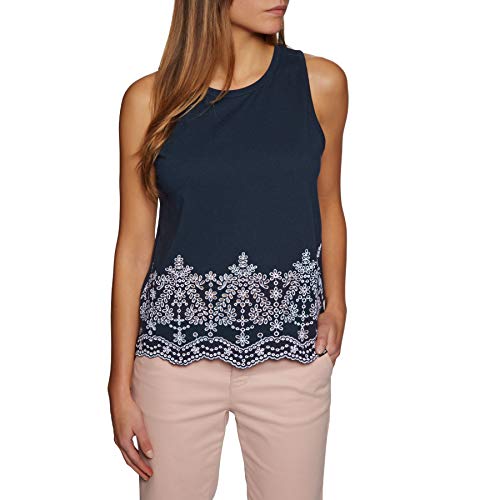 Superdry Damen Lara Tanktop mit Stickerei Finster Marineblau 38 von Superdry