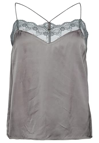 Superdry Damen Trägertop aus Satin Anthrazit Grau 42 von Superdry