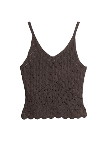 Superdry Damen Trägertop mit Häkeldetail Dunkles Eichenbraun 38 von Superdry