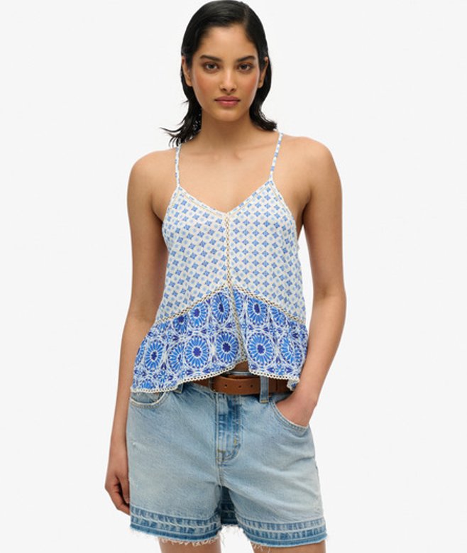 Superdry Damen Trägertop mit Schnürung Light Blue - Größe: 38 Superdry Damen Trägertop mit Schnürung Light Blue - Größe: 38 von Superdry