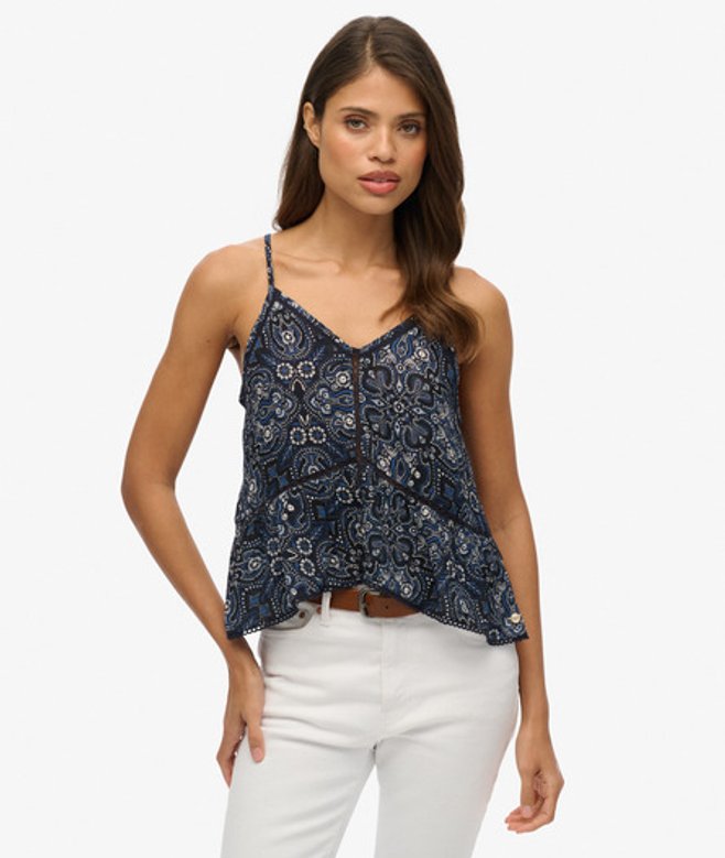 Superdry Damen Trägertop mit Schnürung Navy - Größe: 40 Superdry Damen Trägertop mit Schnürung Navy - Größe: 40 von Superdry