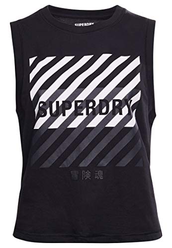 Superdry Damen Training Core Sport Tanktop Schwarz 40 von Superdry