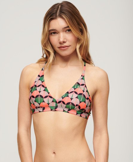 Superdry Damen Triangel-Bikinioberteil mit überkreuzten Rückenträgern Orange - Größe: 36 von Superdry