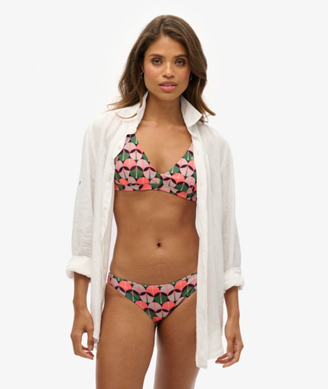 Superdry Damen Triangel-bikinioberteil mit überkreuzten Rückenträgern Orange - Größe: 40 von Superdry