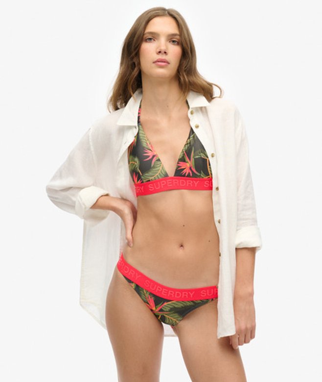 Superdry Damen Triangel-bikinioberteil mit Logo Khaki - Größe: 38 Superdry Damen Triangel-bikinioberteil mit Logo Khaki - Größe: 38 von Superdry