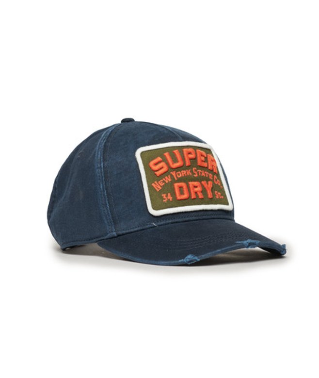 Superdry Damen Marineblau Trucker Cap Mit Grafik Gesticktes Logo von Superdry