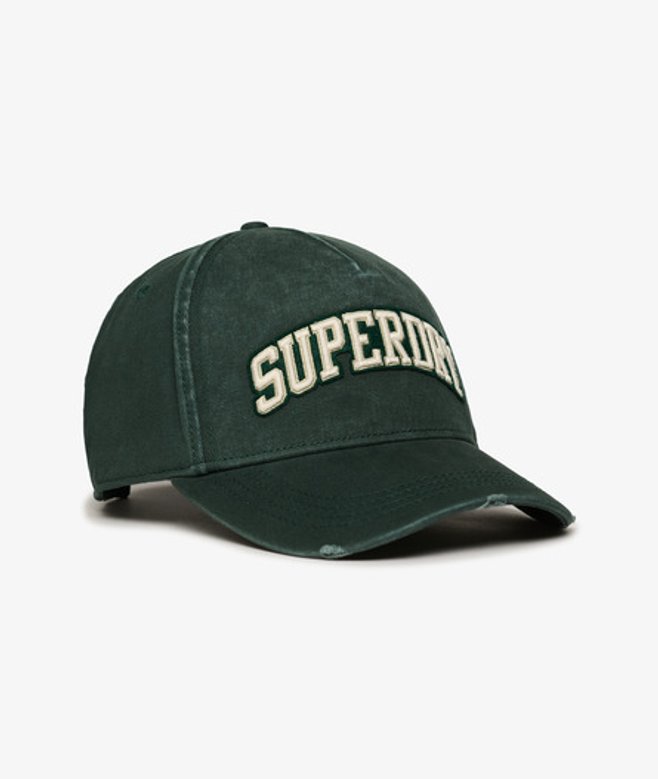 Superdry Damen Trucker-cap mit Varsity-logo Grün - Größe: 1Größe von Superdry